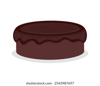 cocoa chocolate cake, birthday cake, cake vector, cake illustration