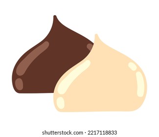 cocoa chocolate candies icon isolated