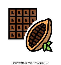 cocoa chocolate color icon vector. cocoa chocolate sign. isolated symbol illustration