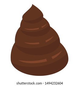 Cocoa chocolate icon. Isometric of cocoa chocolate vector icon for web design isolated on white background