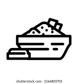 vector de icono de línea de chocolate de cacao. signo de chocolate de cacao. símbolo de contorno aislado ilustración negra