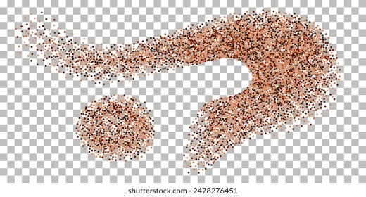 Cocoa or coffee powder, cinnamon splatter, dust particle ground, spices, abstract shape, burst isolated on transparent background. Vector illustration