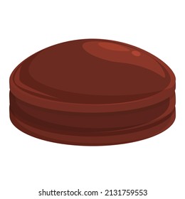 Cocoa cookie icon cartoon vector. Candy block. Chocolate milk