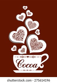 Cocoa cup.  Vector Illustration