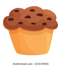 Vector de dibujos animados del icono del quequitos de cacao. Bar de caramelos. Barra de alimentos