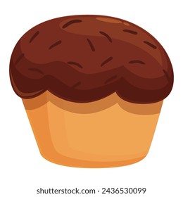 Cocoa cupcake icon cartoon vector. Hot food product. Cute sweet candy
