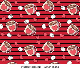 cocoa cups with marshmallows print