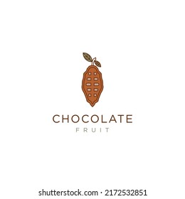 Cocoa design, cocoa plant logo icon vector template