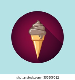 cocoa ice creams cone