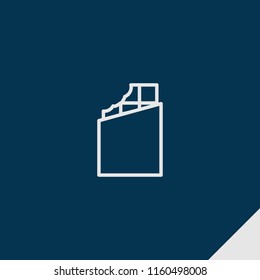 Cocoa icon. emblem isolated on dark blue background. cocoa icon in outline style for graphic and web design, logo, ui/ux design