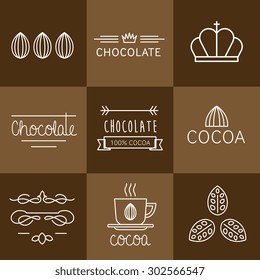 Cocoa Icon, Logo, Signs And Badges Chocolate