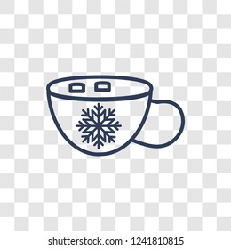 Cocoa icon. Trendy linear Cocoa logo concept on transparent background from Christmas collection