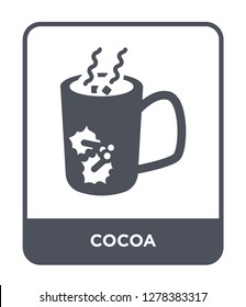 cocoa icon vector on white background, cocoa trendy filled icons from Christmas collection, cocoa vector illustration