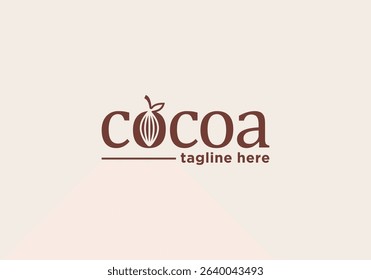 cocoa logo design with wordmark design style. cocoa plantation logo	