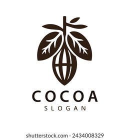 Cocoa logo icon design template for chocolate product