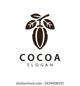 Cocoa logo icon design template for chocolate product