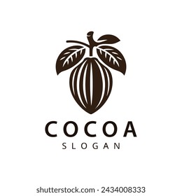 Plantilla de diseño de icono de logotipo de cacao para producto de chocolate