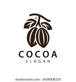 Plantilla de diseño de icono de logotipo de cacao para producto de chocolate