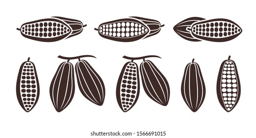 Cocoa logo. Isolated cocoa on white background