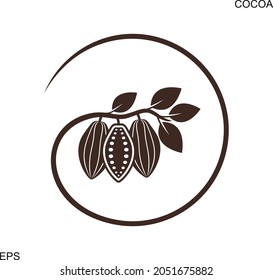 Cocoa logo. Isolated cocoa on white background