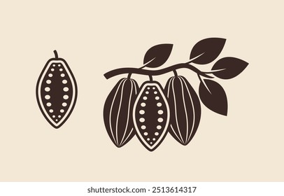Cocoa logo. Isolated cocoa on white background