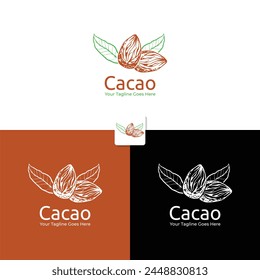 Cocoa logo template design in vintage style