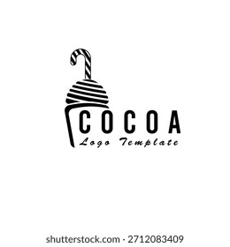 Cacao Logo Plantilla, Logo bebida o símbolo