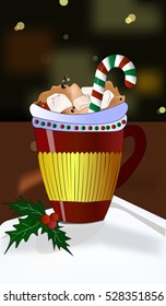 cocoa   with
marshmallow
