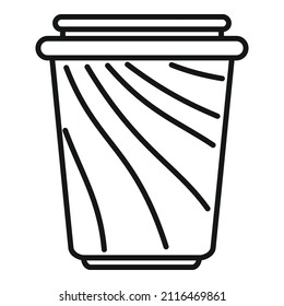Cocoa milk cream icon outline vector. Chocolate paste. Hazelnut jar