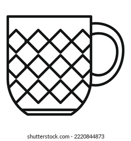 Cocoa mug icon outline vector. Hot mug. Ceramic tea cup