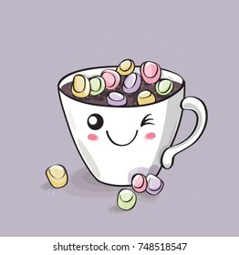 cocoa mug/ vector illustration