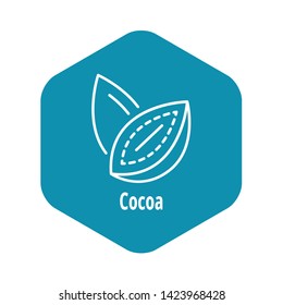Cocoa nut icon. Outline cocoa nut vector icon for web design isolated on white background