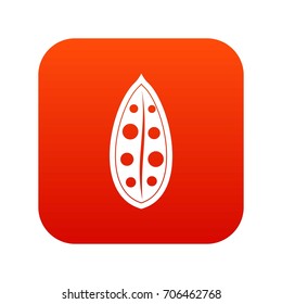 Cocoa pod icon digital red for any design isolated on white vector illustration
