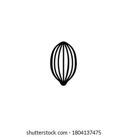 Cocoa Pods simple minimal logo icon sign vector illustration. Isolate object on white background