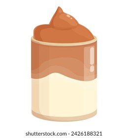 Cocoa poured dairy icon cartoon vector. Drink glass. Dalgona coffee cafe