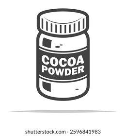 Cocoa powder bottle icon transparent vector isolated