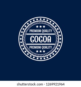 COCOA premium quality emblem, label, badge,sticker. premium quality package label. vintage stamp. designed for COCOA product