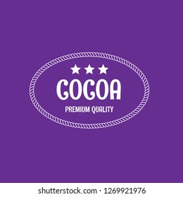 COCOA premium quality emblem, label, badge,sticker. premium quality package label. vintage stamp. designed for COCOA product