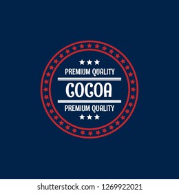 COCOA premium quality emblem, label, badge,sticker. premium quality package label. vintage stamp. designed for COCOA product