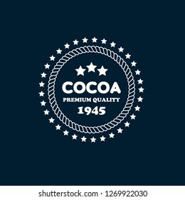 COCOA premium quality emblem, label, badge,sticker. premium quality package label. vintage stamp. designed for COCOA product