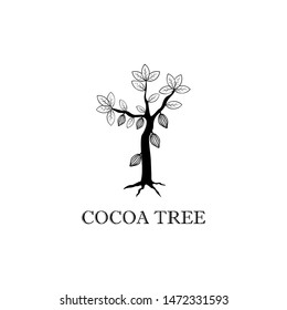 cocoa tree vector logo design