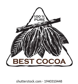 Cocoa vector illustration design, perfect for brand product logo, label and sticker food product design