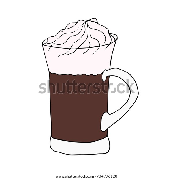 Cocoa Vector Illustration Hot Chocolate Cup Stock Vector (Royalty Free