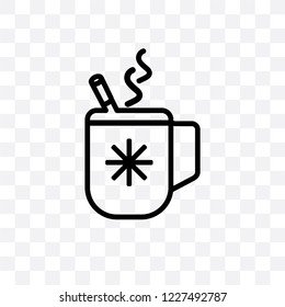 Cocoa vector linear icon isolated on transparent background, Cocoa transparency concept can be used for web and mobile