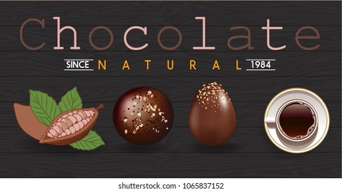Cocolate advertising shiny... design brown ornament
