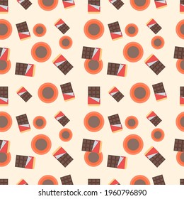cocolate seamless pattern flat icon illustration vector graphic