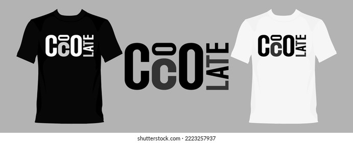 Diseño gráfico de tipografía de chocolate, para impresiones de camisetas, ilustración vectorial