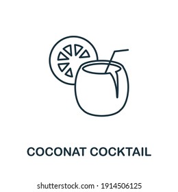 Coconat Cocktail icon. Simple element from drinks collection. Creative Coconat Cocktail icon for web design, templates, infographics and more