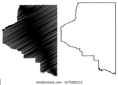 Coconino County, Arizona (U.S. county, United States of America,USA, U.S., US) map vector illustration, scribble sketch Coconino map