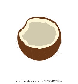 Coconout. Vector illustration of flat style